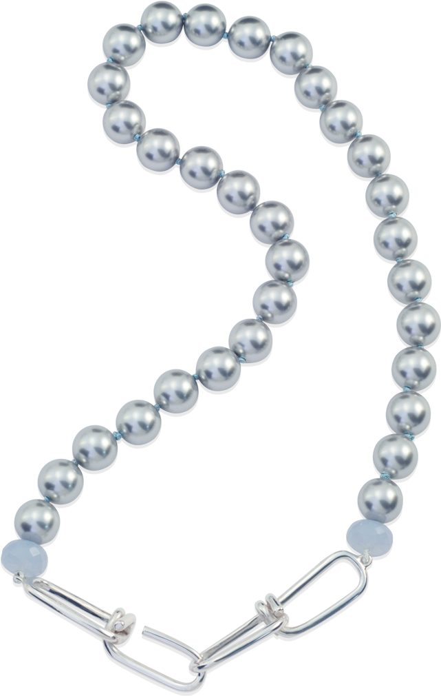 Gold Chains For Men Png Double Link Pearl Necklace - Mignon Faget Double Link Pearl Necklace (1520x1020), Png Download