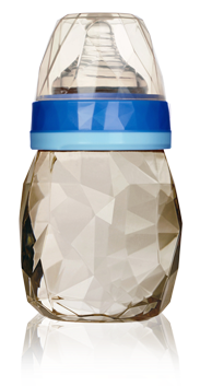 Neck Milk Bottle - Kidsme Ppsu Diamond Bottle, Blue (350x355), Png Download