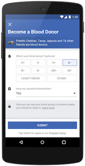 Facebook Is Introducing A New Feature In India To Help - Blood Donor In Facebook (300x571), Png Download