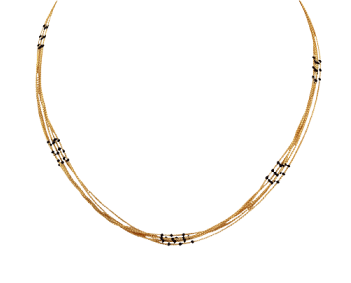 A Simple But Elegant Multiple Threaded Gold Mangalsutra - Latest Mangalsutra Designs In Gold 2018 (700x791), Png Download