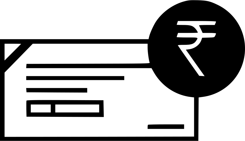 Cheque Rupee Comments - Check Deposit Icon Png (980x566), Png Download