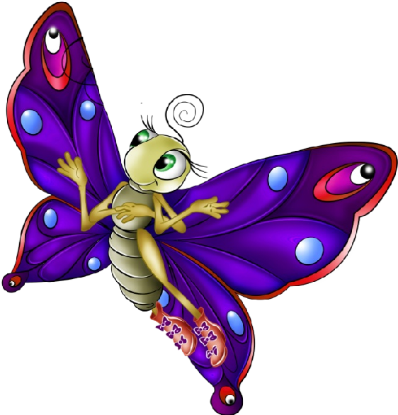 Butterfly Images Cartoon Butterfly, Butterfly Clip - Cartoon Butterfly Clipart (600x600), Png Download