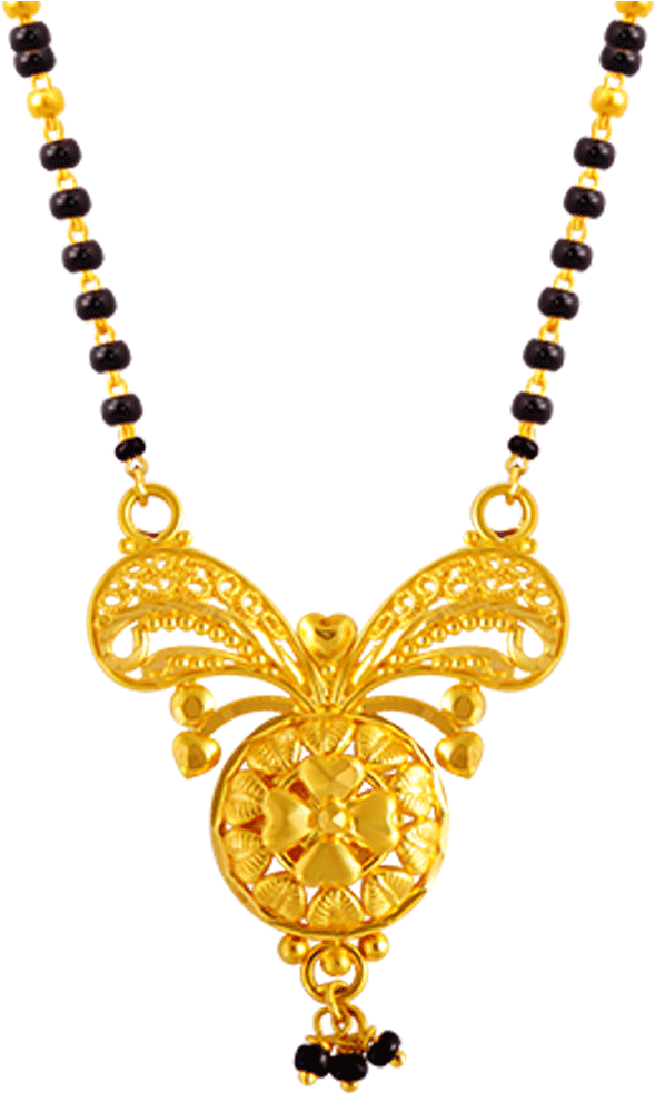 22k Yellow Gold Mangalsutra - Rosario Di San Michele Arcangelo Vendita (1000x1000), Png Download