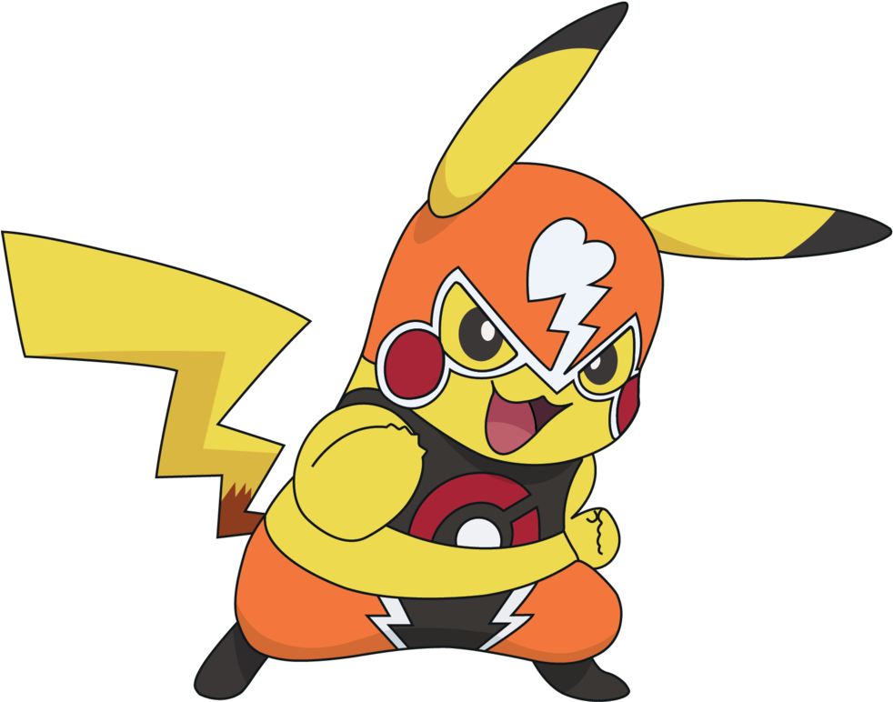 Pikachu Libre By Inukawaiilover-d9o0yal - All Pikachu Rock Star (1024x781), Png Download