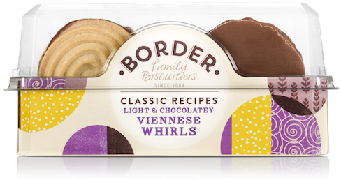 Crumbles Classic Recipes Cookies - Border 150g Light & Buttery Viennese Whirls (500x306), Png Download