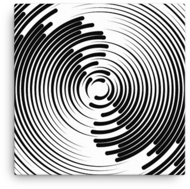 Canvas Print - Ripple Of Radiating Line (1000x1000), Png Download