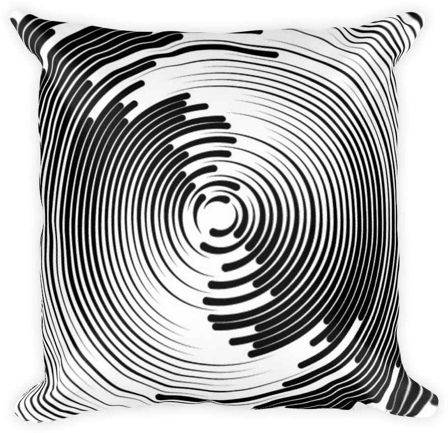 Basic Pillow - Ripple Of Radiating Line (1000x1000), Png Download