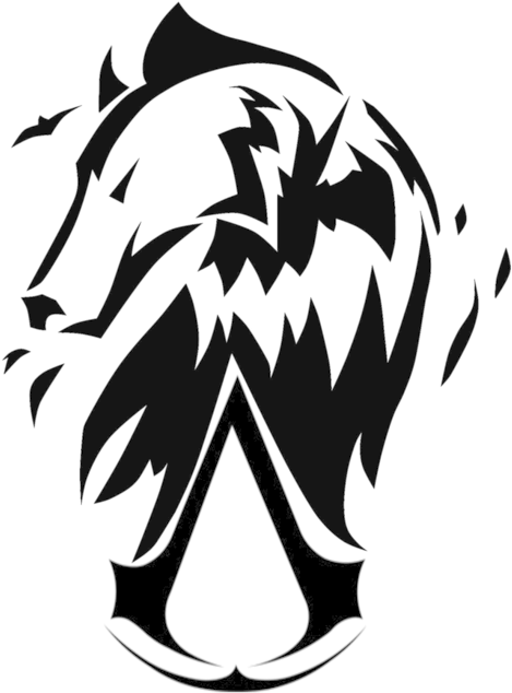 Assassins Creed Unity Clipart Wolf - Assassin's Creed Symbol (900x654), Png Download