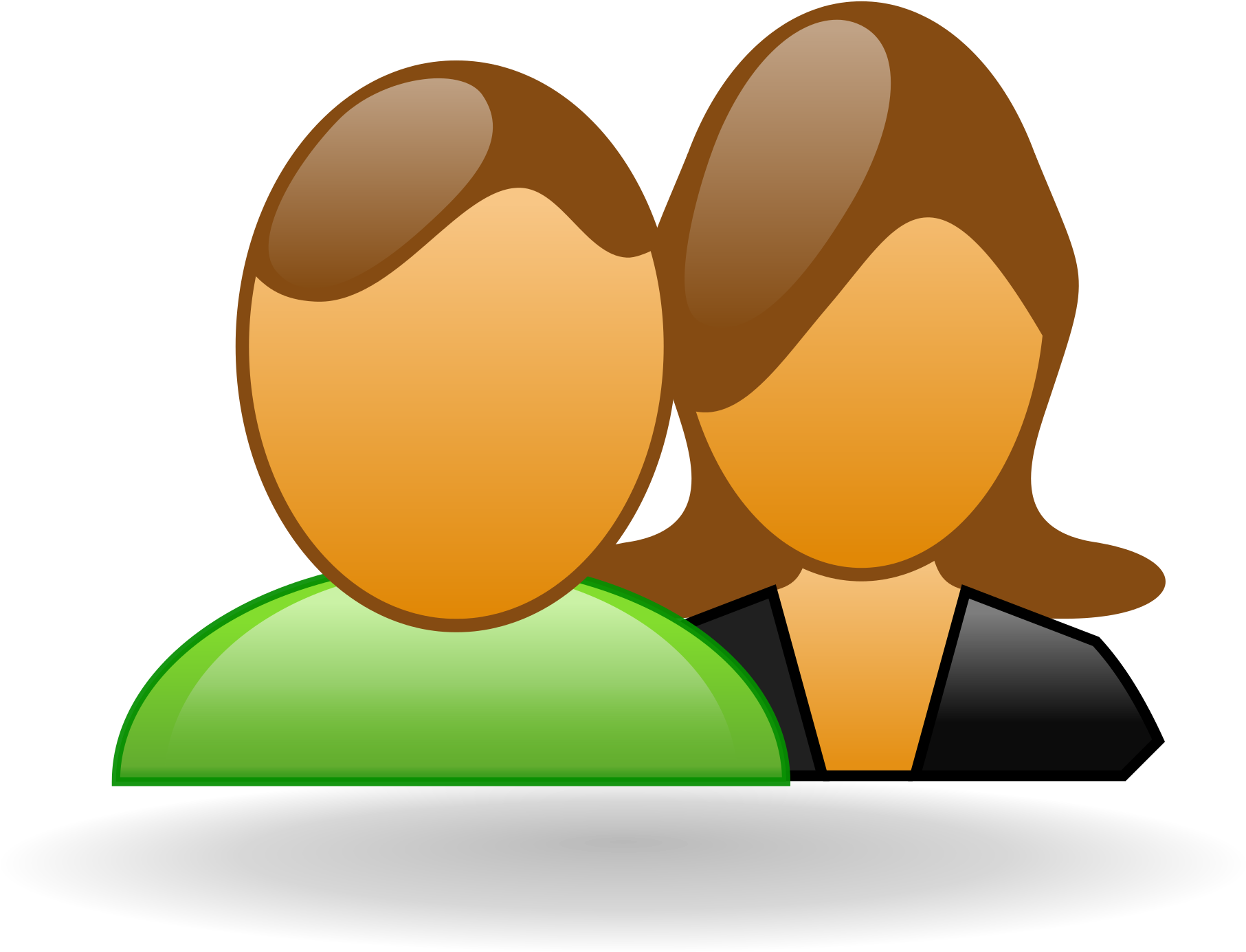 Open - Male Female Manager Icon (2000x2000), Png Download