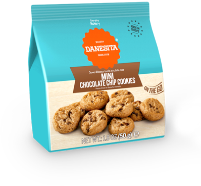 Mini Chocolate Chips Cookies - Chocolate Chip Cookie (398x368), Png Download