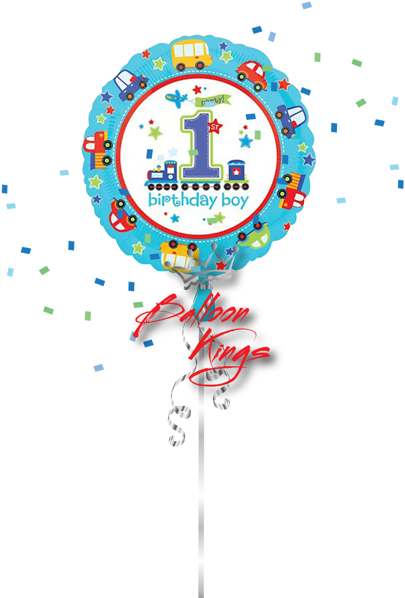 1st Birthday All Aboard - 1st Birthday Balloon - All Aboard (1071x1280), Png Download