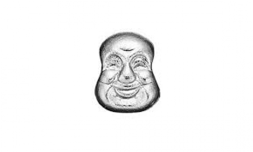 Story By Kranz & Ziegler Silver Happy Buddha Face Charm - Story By Kranz & Ziegler - Sølvknap Buddha (500x500), Png Download