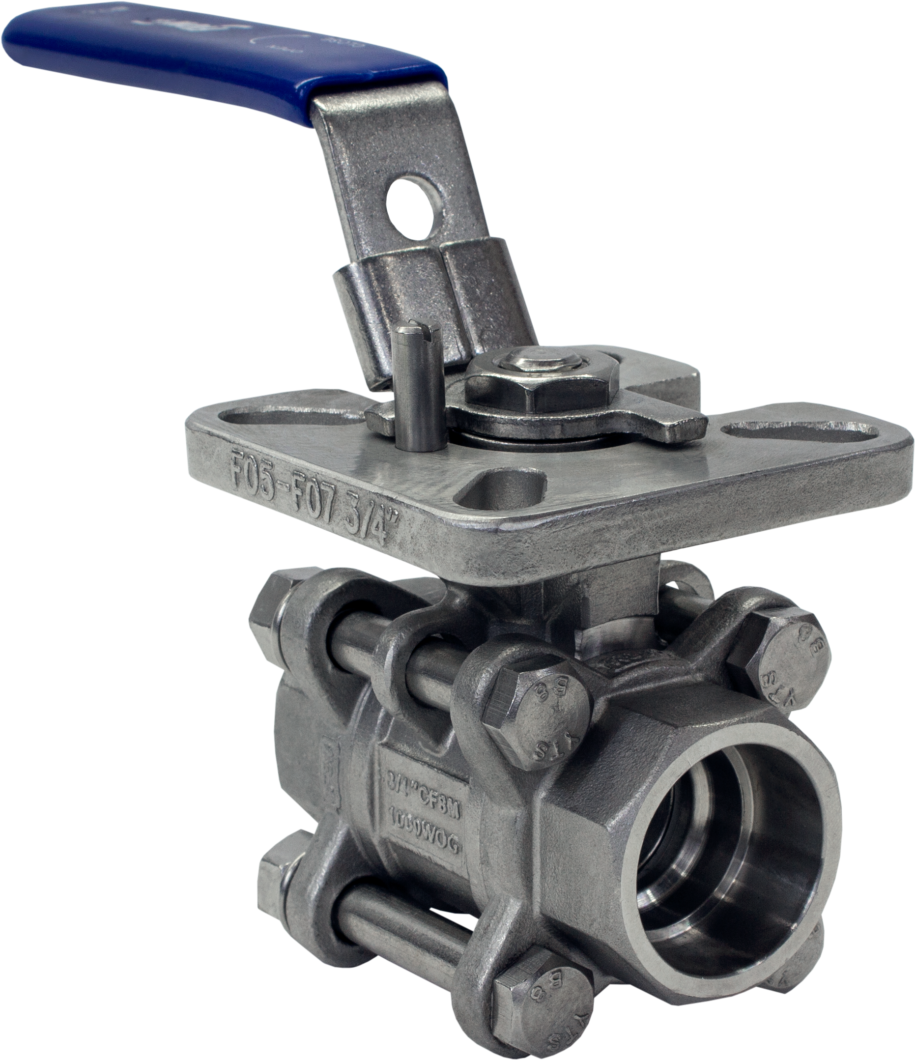 Flow 3-piece Stainless Steel Ball Valves 1000 Wog Socket - Stainless Steel (268x502), Png Download
