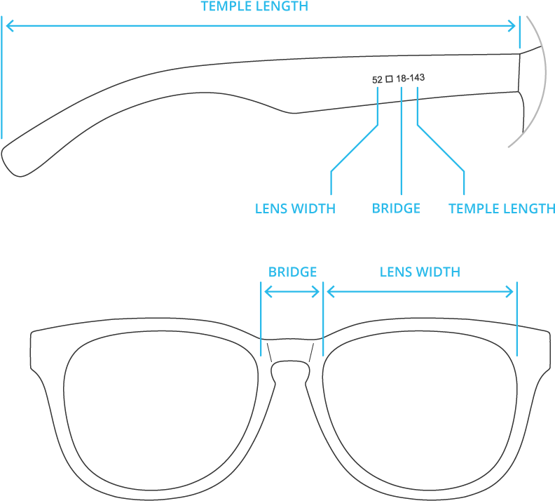 How To Read Optical Frame Measurements Diagram (800x723), Png Download