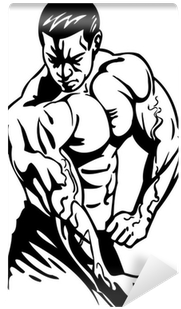 Bodybuilding And Powerlifting - Vector Bodybuilder Logo Png (400x400), Png Download