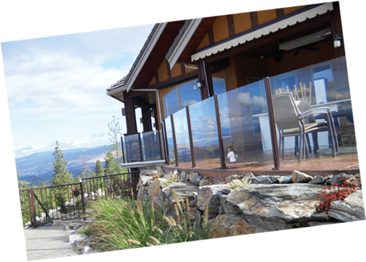 Glass Railings In Kelowna - Falcon Railing Mfg (533x382), Png Download