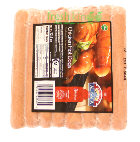 Chicken Hot Dogs 8 Pcs - Al Safa Hot Dogs (471x480), Png Download