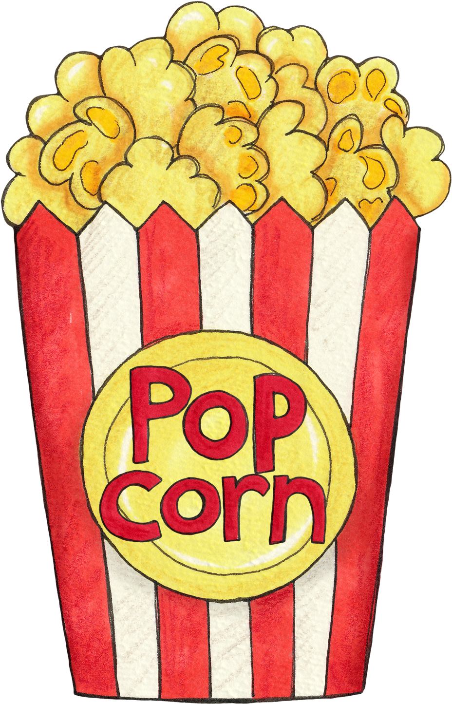 Popcorn Friday Poppers Needed - Pop Corn Dessin Couleur (946x1473), Png Download