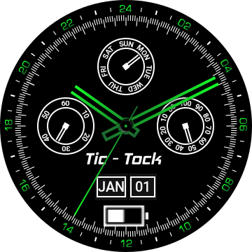 Green Tick Tock Preview (360x360), Png Download