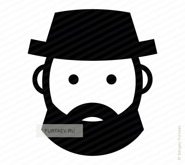 Vector Icon Of Male Face With Beard - Signo De Escritor (620x553), Png Download