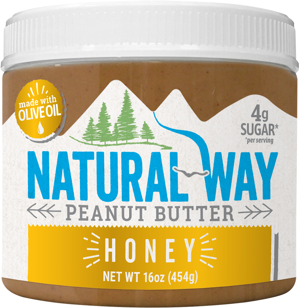 Natural Way Peanut Butter - Peanut Butter (1380x1364), Png Download