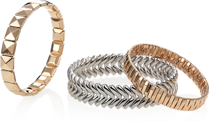 My First Memory Of Seeing Rose Gold Was A Tri Gold - Bangle (750x434), Png Download