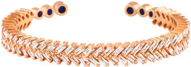 String Dancer Chevron Bangle In Diamonds And Rose Gold - String Dancer (464x464), Png Download