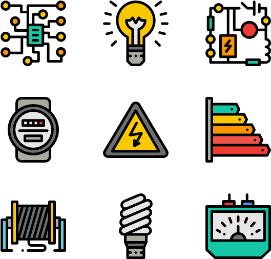 Electrician Tools - Amusement Park Icons (600x564), Png Download