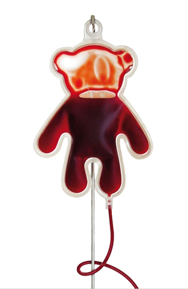 Teddy Bear Blood Donation - Dunne And Raby's Teddy Bear Blood Bag (650x1000), Png Download
