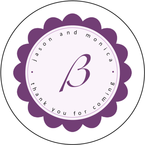 Violet Floral Burst Round Coaster Label - Vector Graphics (500x500), Png Download