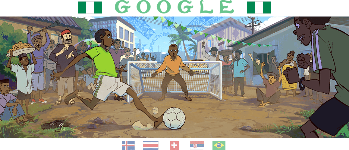 Google Doodle Nigeria Day (1158x500), Png Download