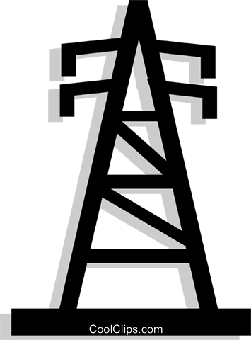 Hydro Tower Royalty Free Vector Clip Art Illustration - Vehicle To Grid (355x480), Png Download