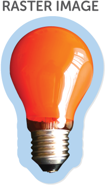 Raster Images Have A More Photographic Look Than A - Incandescent Light Bulb (300x600), Png Download