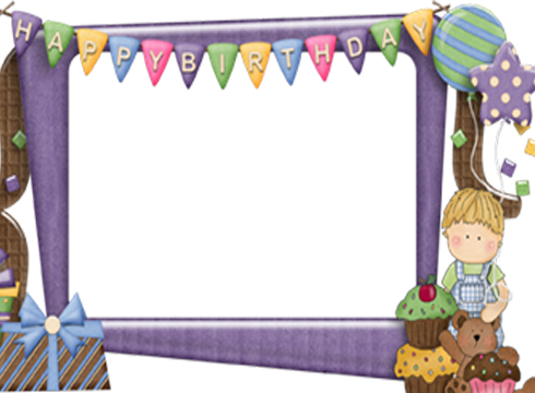 Baby Birthday Frames Baby Birthday Frames - Baby Birthday Photo Frame (490x360), Png Download