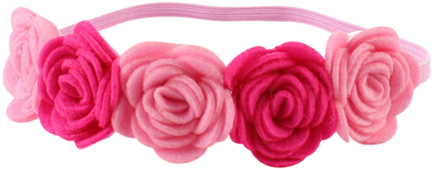 Rose Flower Burgundy Headband - Uk Kids Girl Baby Headband Toddler Cotton Flower Hair (500x500), Png Download