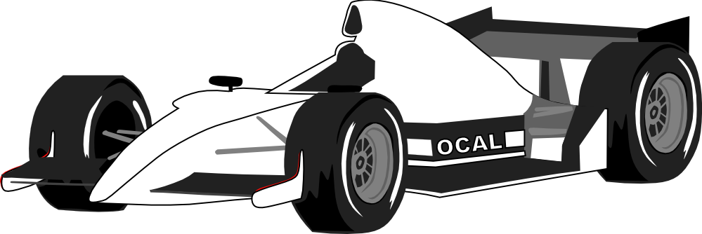 Formula One Car Black White Line Art 999px 76 - Formula 1 Cars Coloring Pages (999x334), Png Download