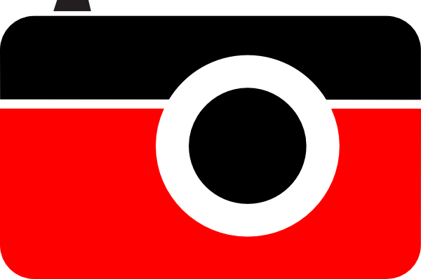 Red Camera Clip Art (600x398), Png Download