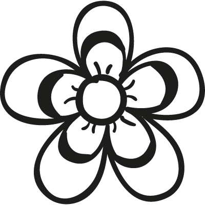 Violet Flower Vector - Flower (400x400), Png Download