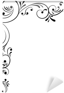 Element For Design, Corner Flower, Vector Wall Mural - Corner Design (400x400), Png Download