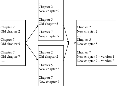 Expected Evolution Of A Concurrent Editing Session - Diagram (411x304), Png Download