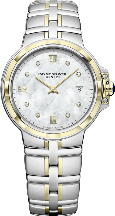 Raymond Weil Parsifal Ladies 8 Diamond Dial 30mm - Raymond Weil Parsifal Mens Uk (700x1001), Png Download