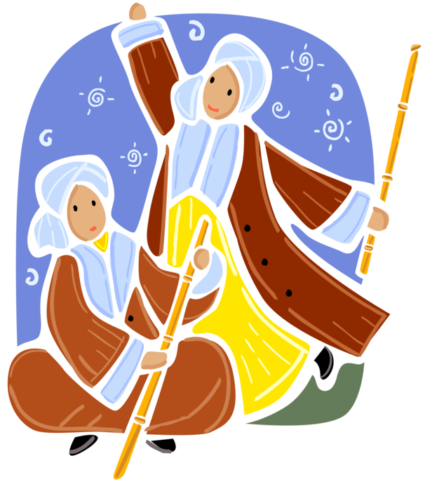 Vector Illustration Of Ottoman Sufi Turkish Men With - Illustration (606x700), Png Download