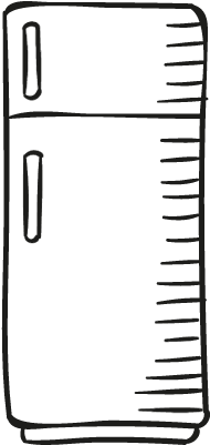 Big Fridge Vector - Refrigerator (400x400), Png Download