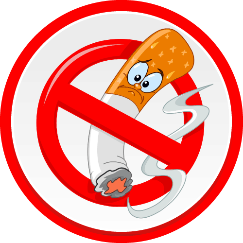 Quit Smoking - Cartoon No Smoking Sign (500x500), Png Download