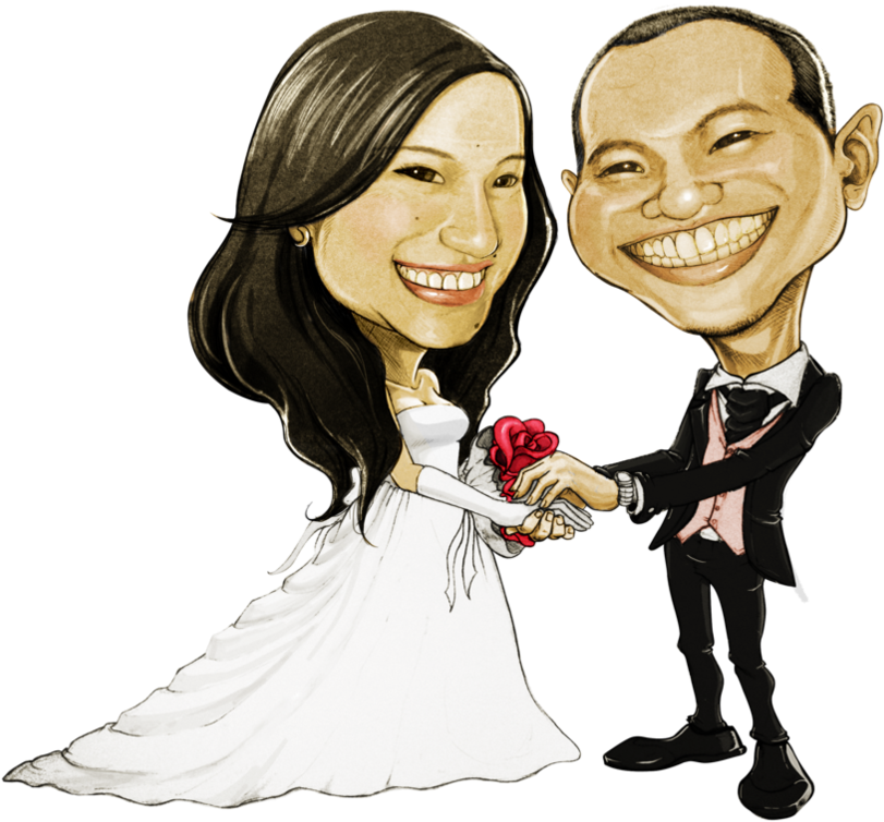 Clipart Resolution 897*890 - Caricature Wedding Png (897x890), Png Download