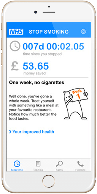 Smoke Free App - Mobile App (357x675), Png Download