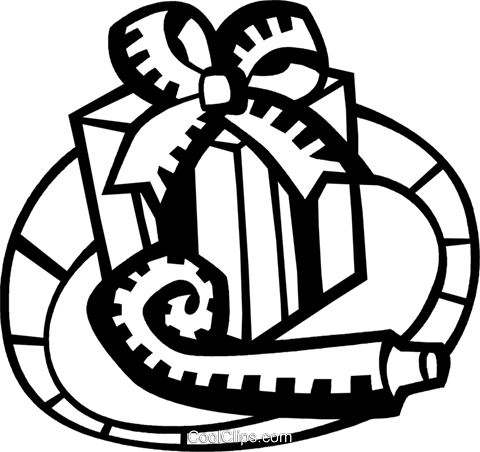 Birthday Gift With A Noise Maker Royalty Free Vector (480x452), Png Download