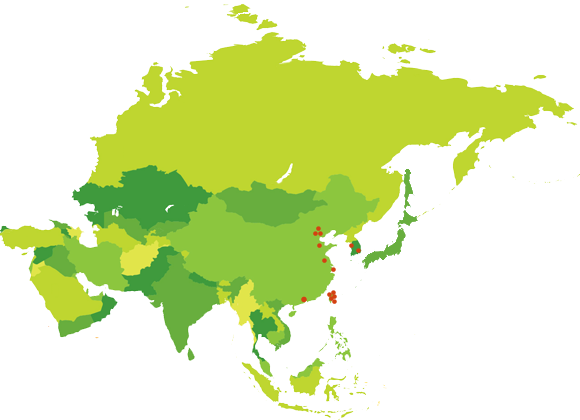 Map Of Asia - Asia Silhouette Map (580x420), Png Download