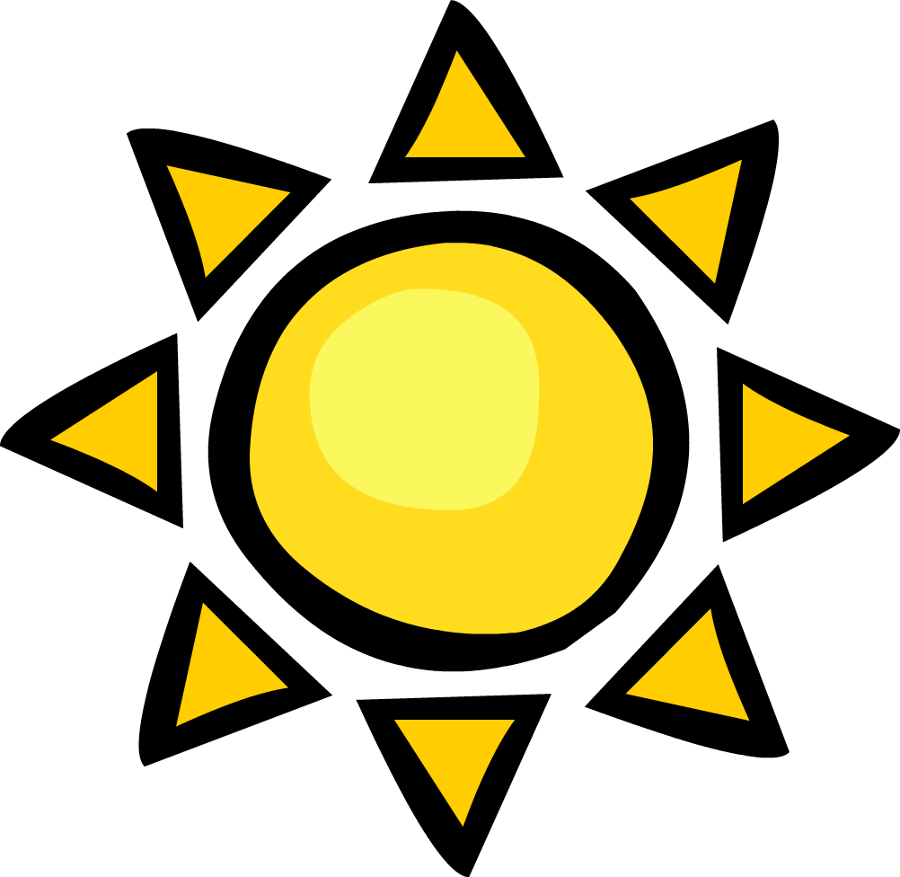 Gary's Room Sun Pin - Illustration (1002x976), Png Download