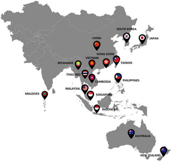 Geographically, The Pick Up In Transaction Activity - Asia Map Logo (696x620), Png Download